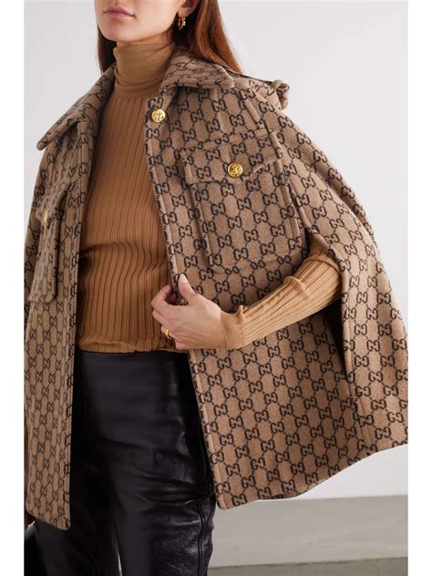 gucci cape golden flobe|GUCCI Wool.